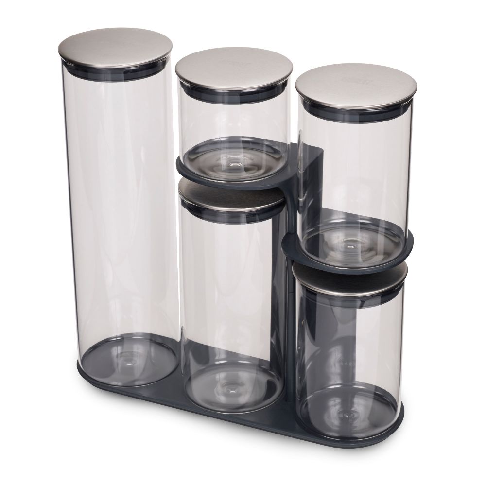 Voorraadpot met Standaard,  Set van 5 Stuks - Joseph Joseph | 100 Collection 