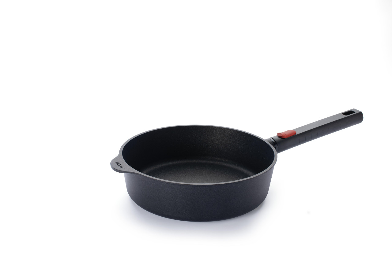 Hapjespan. Ø 24 cm, 2.5 L, Gerecycled Aluminium, QXR Non Stick, Inductie - Woll | EcoLogic QXR