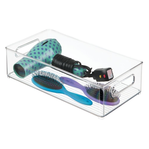 Koelkast Organizer met Handvaten, 20.1 x 36.8 x 10.2 cm, Kunststof, Transparant - iDesign | Fridge Binz