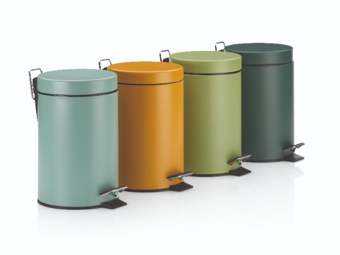Monaco Pedaal Afvalemmer  - 3 liter - Donker Groen - Kela