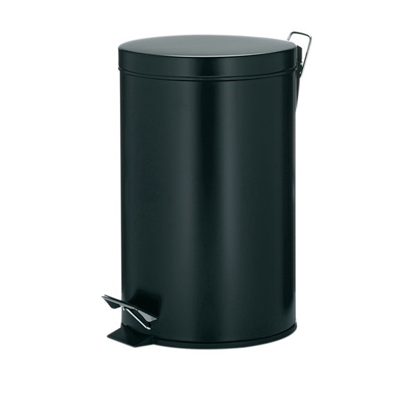 Afvalemmer Kilian RVS zwart, 12 L - Kela 