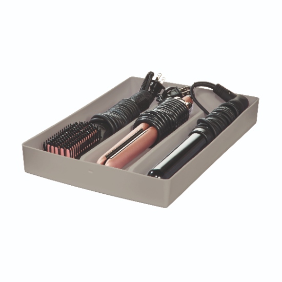 Haarverzorging Organiser, 24.1 x 37.5 x 4.5 cm, Siliconen, Wit - iDesign | The Home Edit