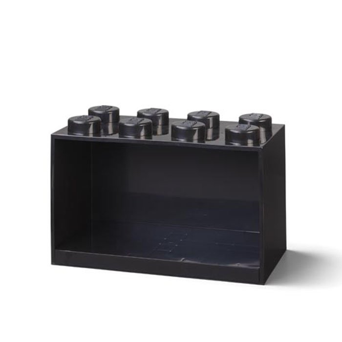 Wandschap 8 Brick, Zwart - Polypropyleen - LEGO