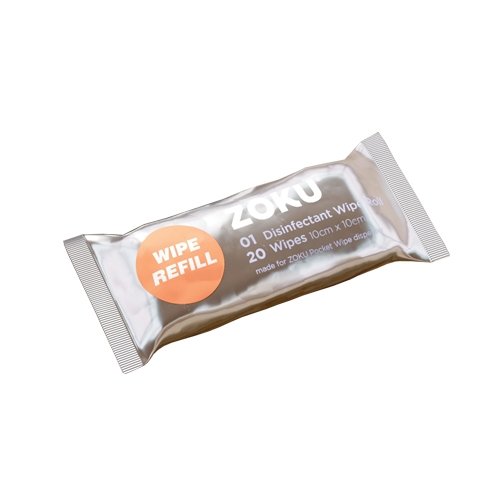 Navulling van Vochtige Doekjes in Houder, Set van 20 stuks, Wit - Zoku