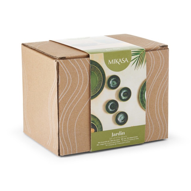 Mikasa Jardin 4pc Stoneware Dip Bowl Set, 10cm, Gift boxed