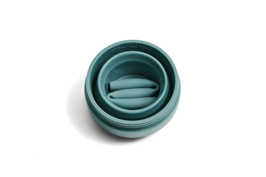 Biggie Cup, Eucalyptus - 470 ml - Koffiebeker - Drinkbeker - Turquoise - Opvouwbaar | Stojo