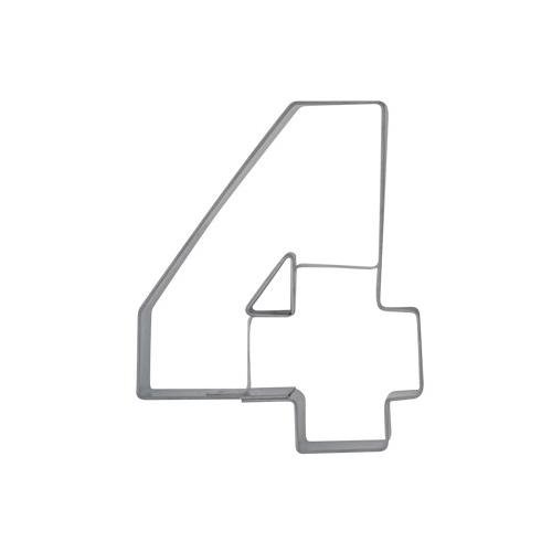 RVS uitsteker - cijfer / nummer - 4 / vier - Städter