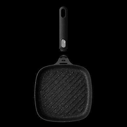 Grillpan 24 cm Vierkant Aluminium - Zwart - BergHOFF | Gem