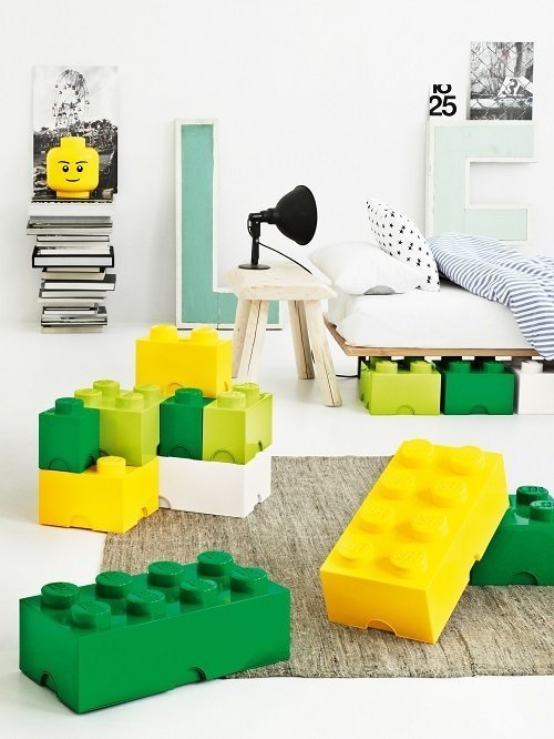 Opbergbox Brick 8, Geel - LEGO