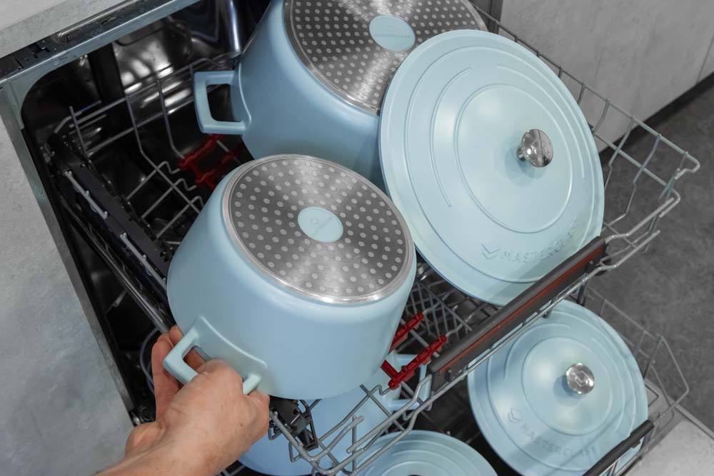 Braadpan, 28cm  Laag - 2,5 L - Licht Blauw - Lichtgewicht - Levenslange garantie - Geschikt voor inductie - MasterClass