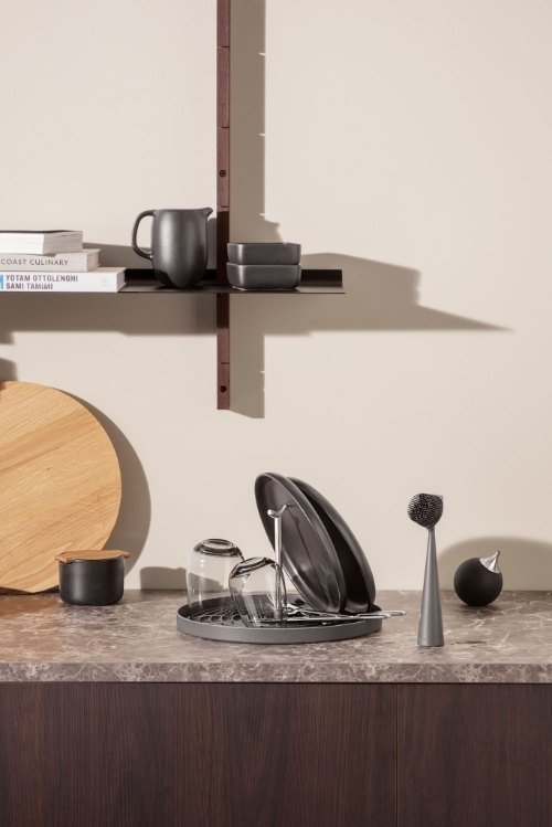 Afdruiprek. Rond. Inklapbaar. Zwart - Eva Solo