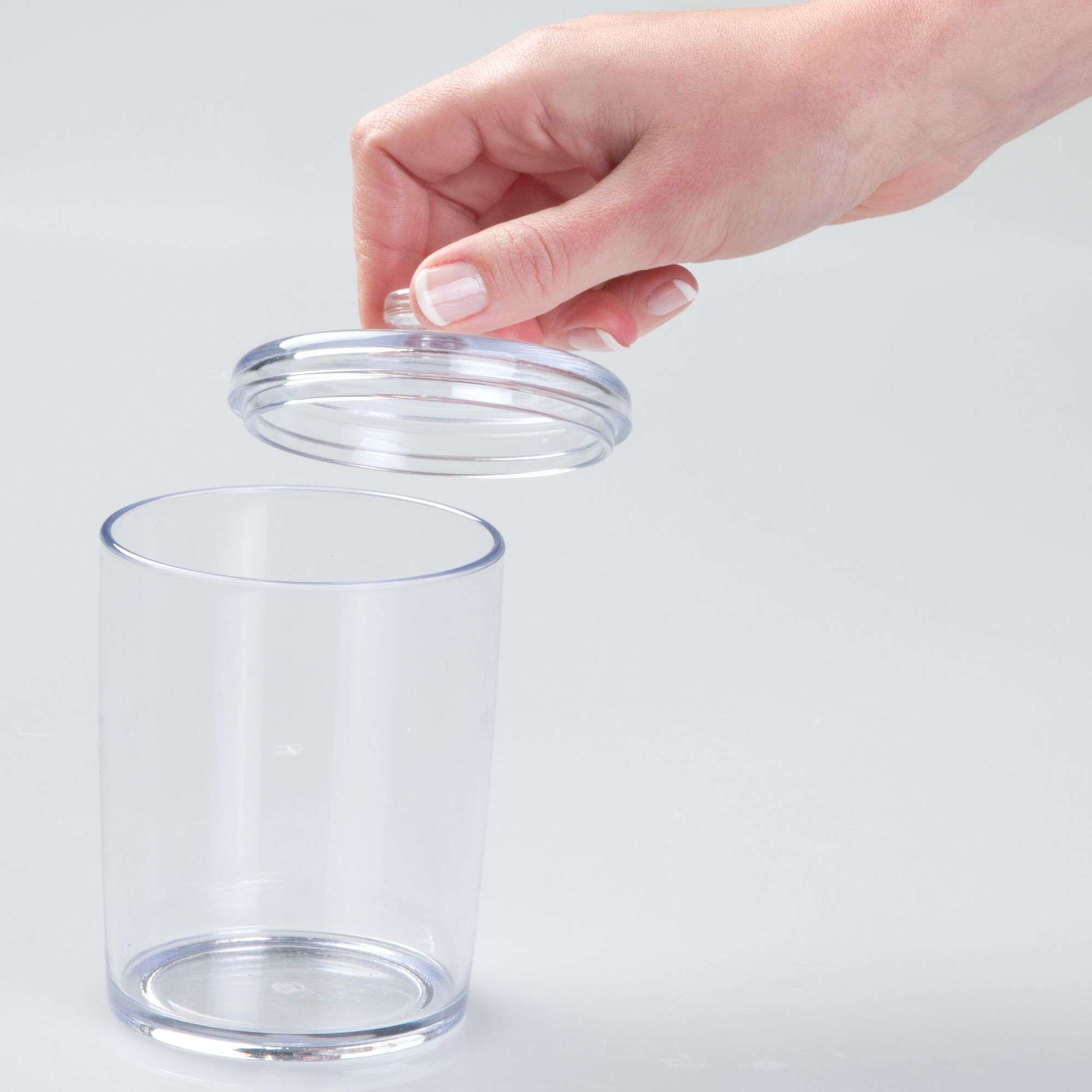 Voorraadpot met Deksel, Klein, 20.3 x 9.5 x 8.6 cm, Transparant, Kunststof - iDesign