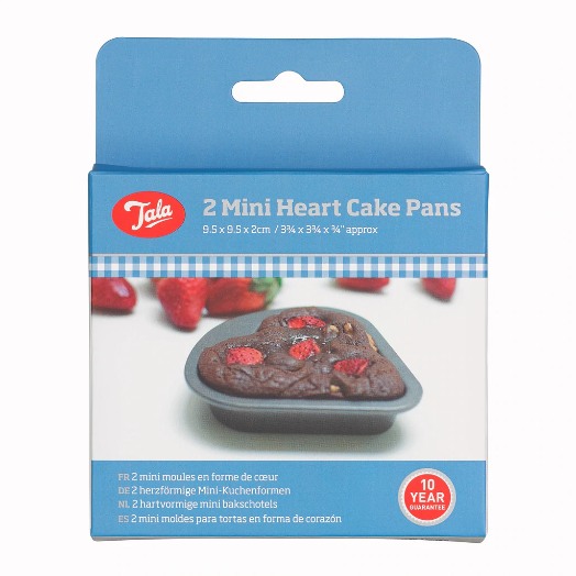 Mini Hart Bakvorm, Set van 2 Stuks, 14.5 x 11.5 cm, Non-Stick - Tala | Everyday