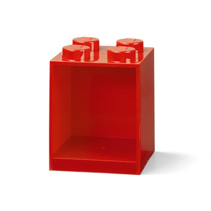 Iconic Brick Boekenplank, Rood - Polypropyleen - LEGO