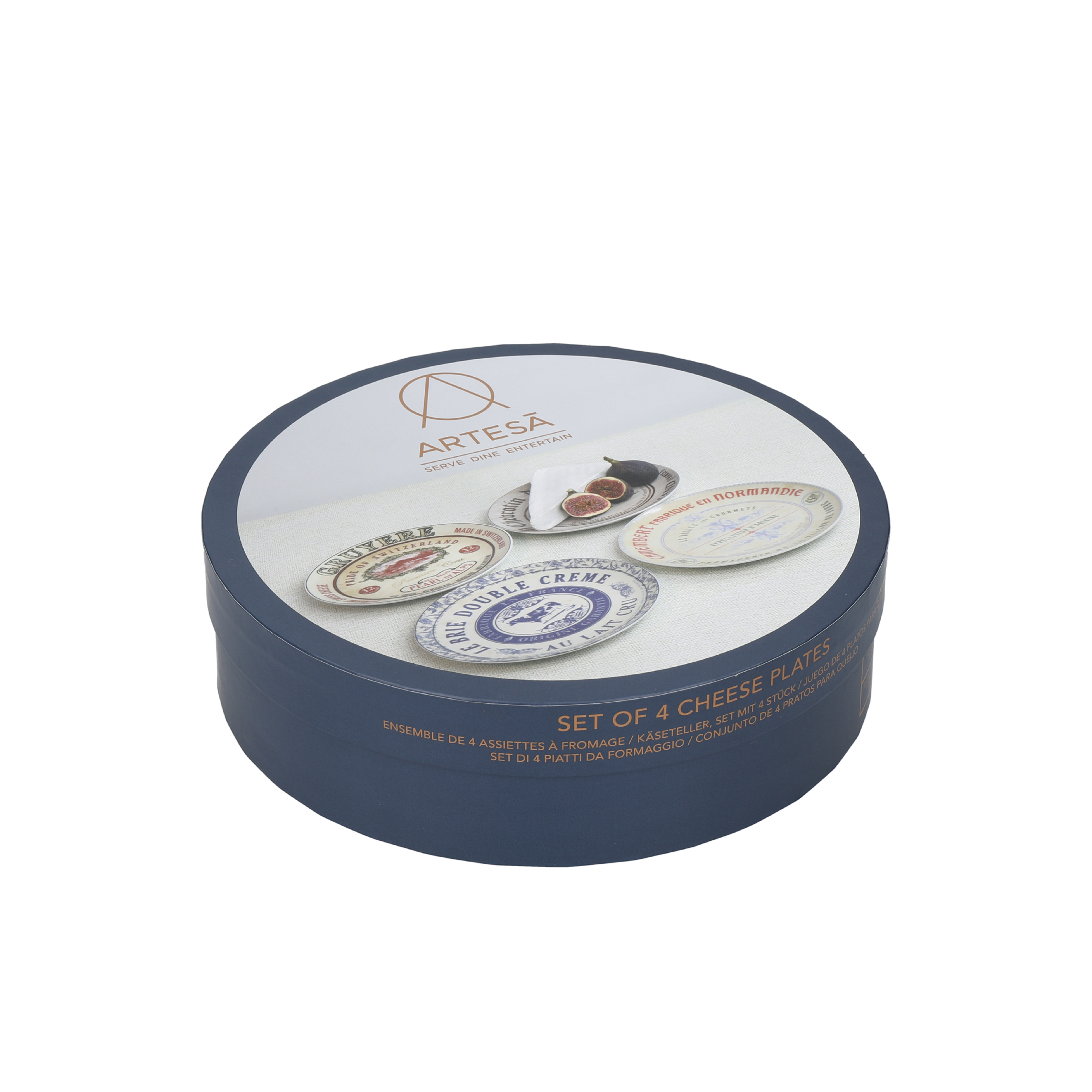 Borden, Set van 4 - 19cm - Kaas - Franse Kazen - Artesà