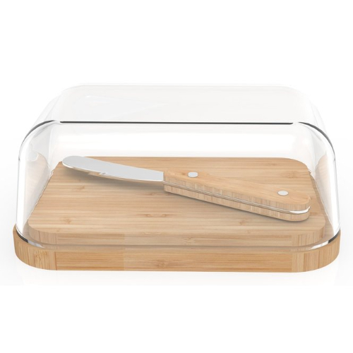 Botervloot met Botermesje, Bamboe - Pebbly