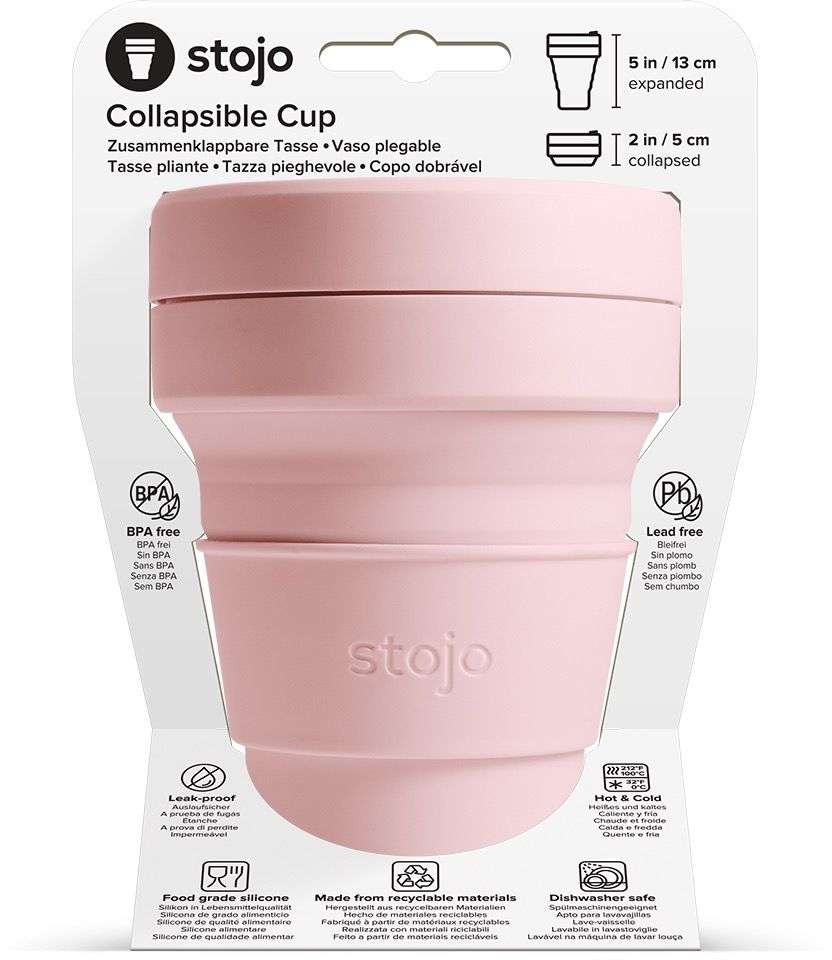 Pocket Cup, Carnation - 355 ml - Drinkbeker - Koffiebeker - Roze - Opvouwbaar | Stojo