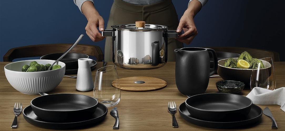 Nordic Kitchen Kookpan - Ø 21.3 cm - 4 liter - Bruin - Eva Solo