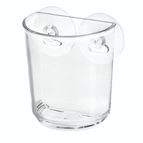 Douchebakje met Zuignappen, 8 x 5.5 x 16 cm, Kunststof, Transparant - iDesign | Suction
