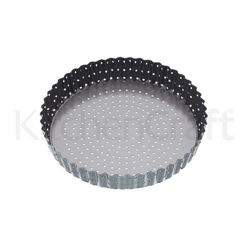 Ronde geribbelde bakvorm Geperforeerd met losse bodem, 20 cm - Masterclass