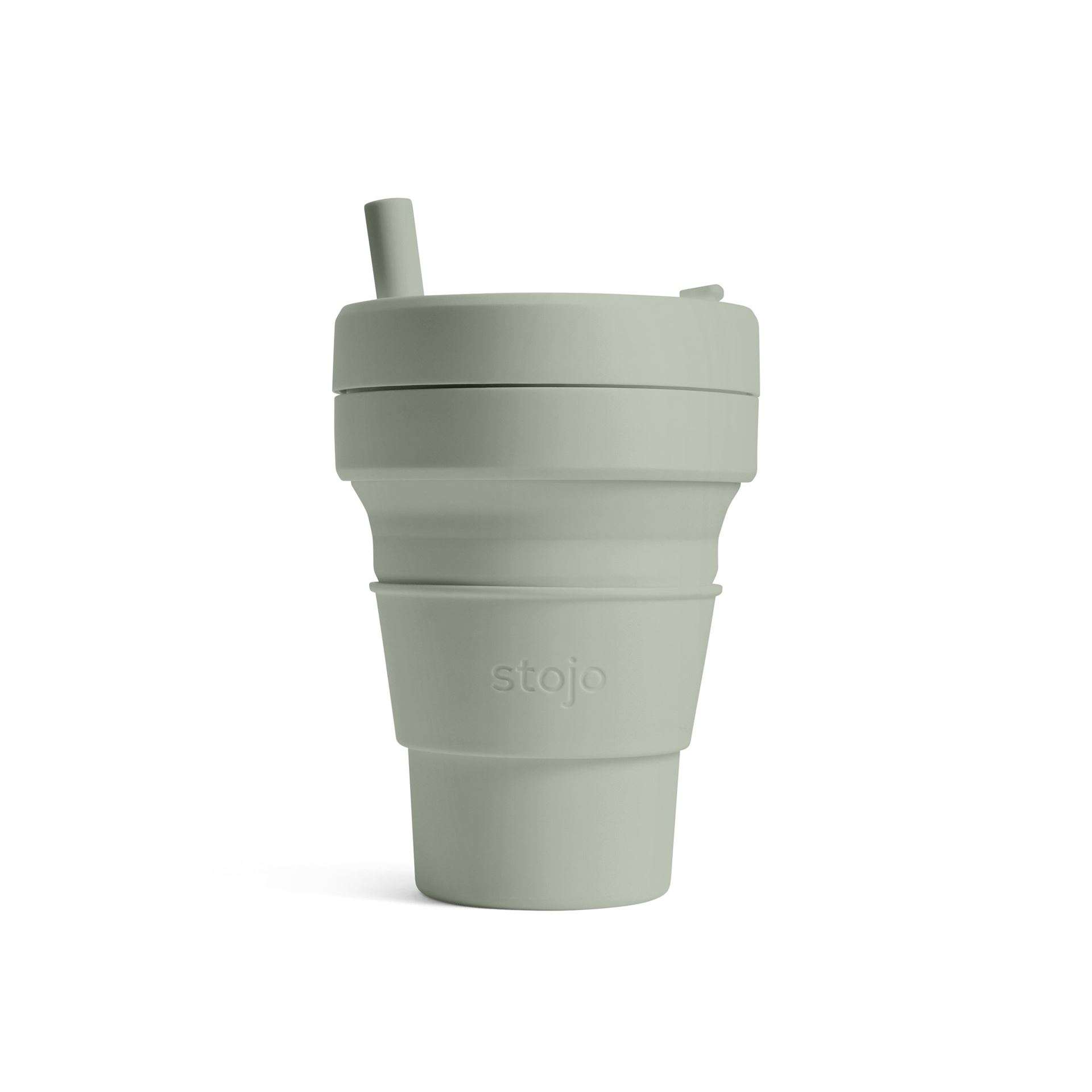 Biggie Cup, Sage - 470 ml - Koffiebeker - Drinkbeker - Groen - Opvouwbaar | Stojo