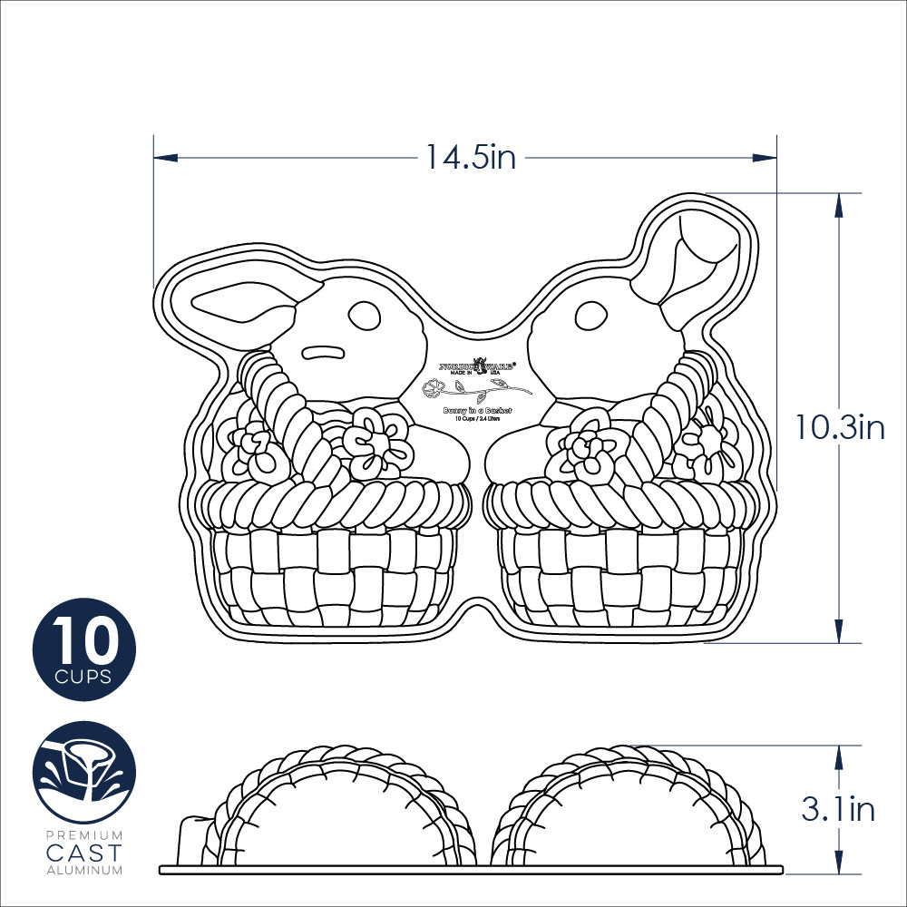 Bakvorm "Bunny in a basket" - Nordic Ware | Spring & Summer Toffee