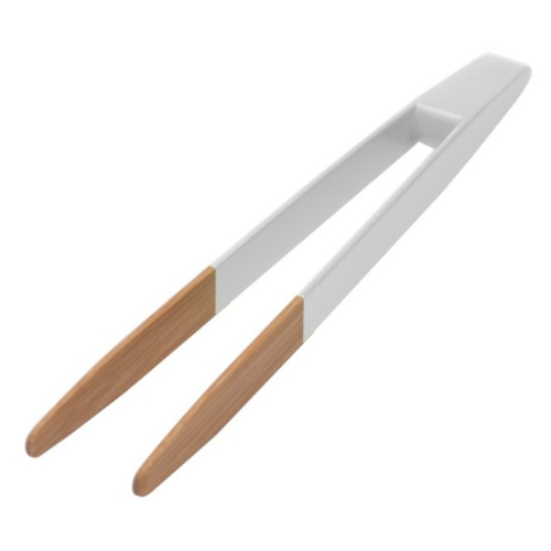 Broodrooster Tang, Bamboe, Magnetisch, Wit, 24 cm - Pebbly