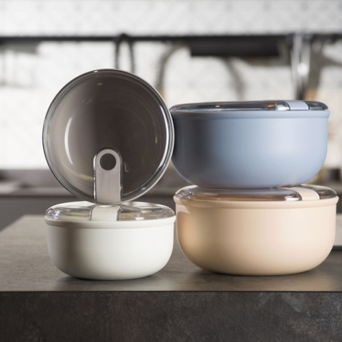 Lunchbox, Rond, Beige, 1.8 L - Omada | Pull Box