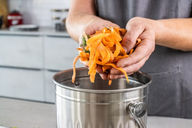 KitchenCraft Stainless Steel Worktop Compost Bin
