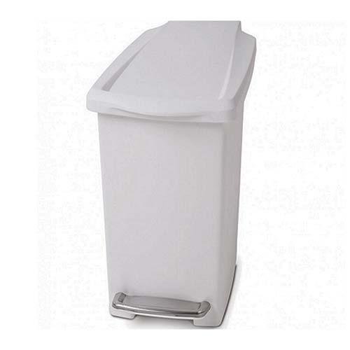 Afvalemmer Kunststof Slim wit, 10 liter - Simplehuman