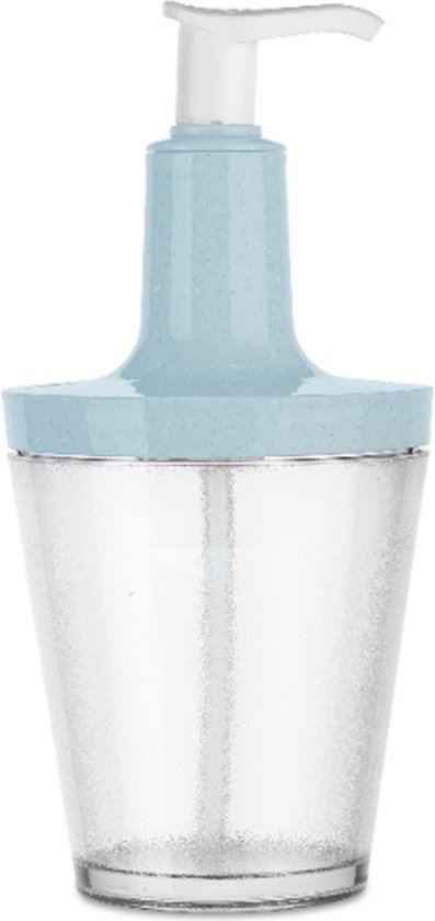 Zeepdispenser, 0.25 L, Organic Recycled, Natuur Bloemen Blauw - Koziol | Flow