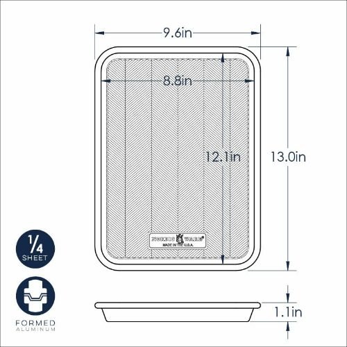 Bakplaat met Structuur, 33 x 24,4 cm, Aluminium - Nordic Ware | Naturals Prism