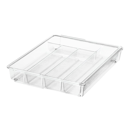 Lade Organizer, 5 Vakken, Uitschuifbaar 28.7 x 36.6 x 5.8 cm, Kunststof, Transparant - iDesign | Linus