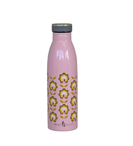Thermosfles, 0.5 L, RVS, Retro Bloemen - Beau & Elliot | Boho Lunch & Hydration