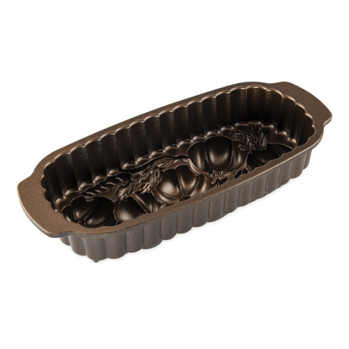 Bakvorm "Wheat & Pumpkin Loaf Pan" - Nordic Ware | Fall Harvest Bronze