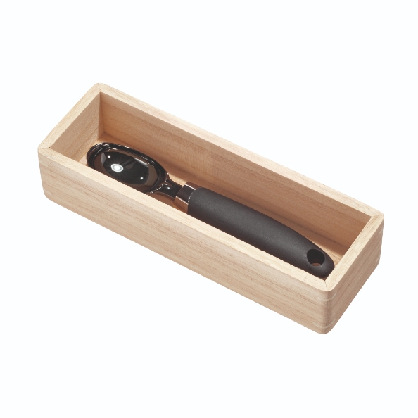 Lade Organizer, 7.6 x 23 x 5 cm, Paulownia Hout, Beige - iDesign | The Home Edit