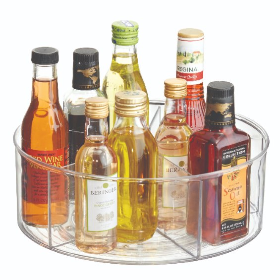 Lazy Susan Draaiplateau, 5 Vakken, 29.2 x 29.2 x 10.7 cm, Kunststof, Transparant - iDesign | Linus