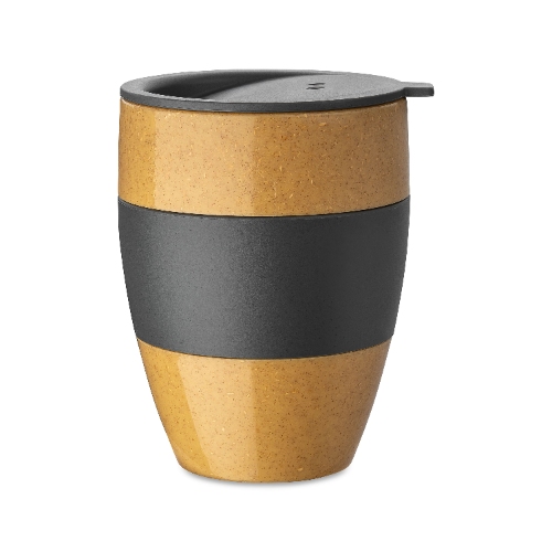 Herbruikbare Koffiebeker met Deksel, 0.4 L, Organic, As Grijs - Koziol | Aroma To Go