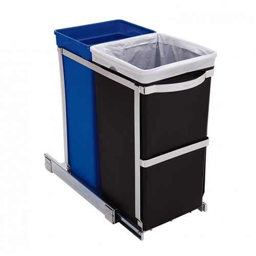 Afvalemmer Inbouw Pull Out. 20 liter / 15 liter - Simplehuman