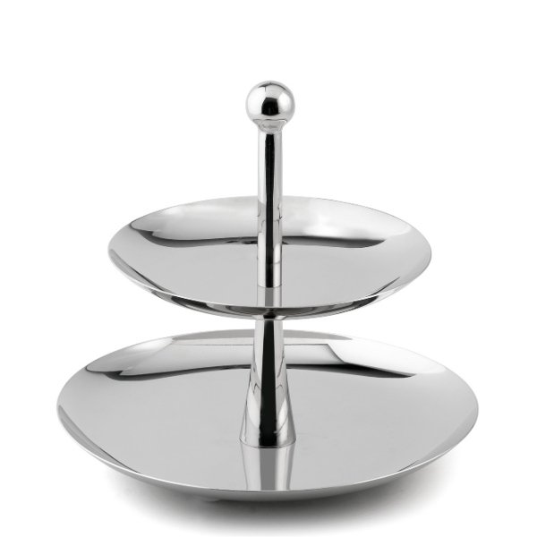 Etagère, 2 laags, Diameter 22 cm – Weis