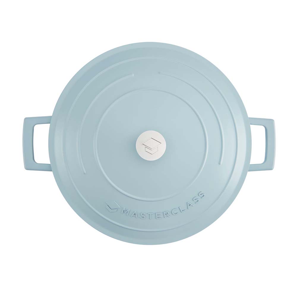 Braadpan, 28cm  Laag - 2,5 L - Licht Blauw - Lichtgewicht - Levenslange garantie - Geschikt voor inductie - MasterClass
