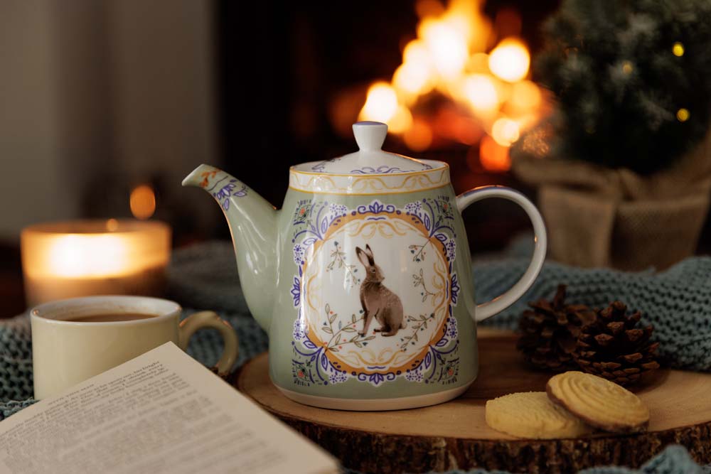 Theepot Haas - Keramiek - 1 Liter - Incl Theefilter - Londen Pottery