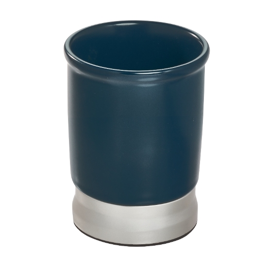 Badkamer Drinkbeker, Keramiek/Kunststof, Blauw - iDesign | Bexley