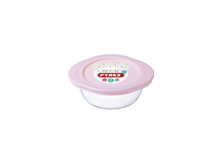 Baby Voedselcontainer. Rond. 0.35 L. Glas. Roze - Pyrex | My First Pyrex