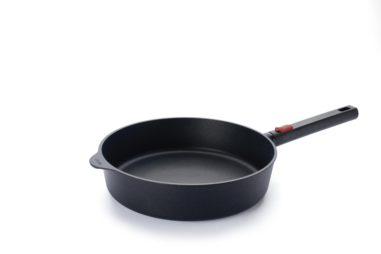 Hapjespan, ø 28 cm, 3.5 L, Gerecycled Aluminium, QXR Non Stick, Inductie - Woll | EcoLogic QXR