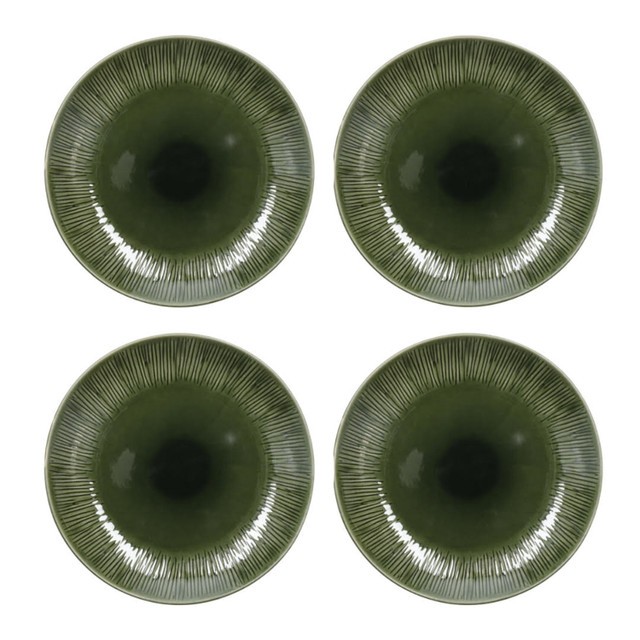 Mikasa Jardin 4pc Stoneware Dinner Plate Set, 27cm, Gift boxed