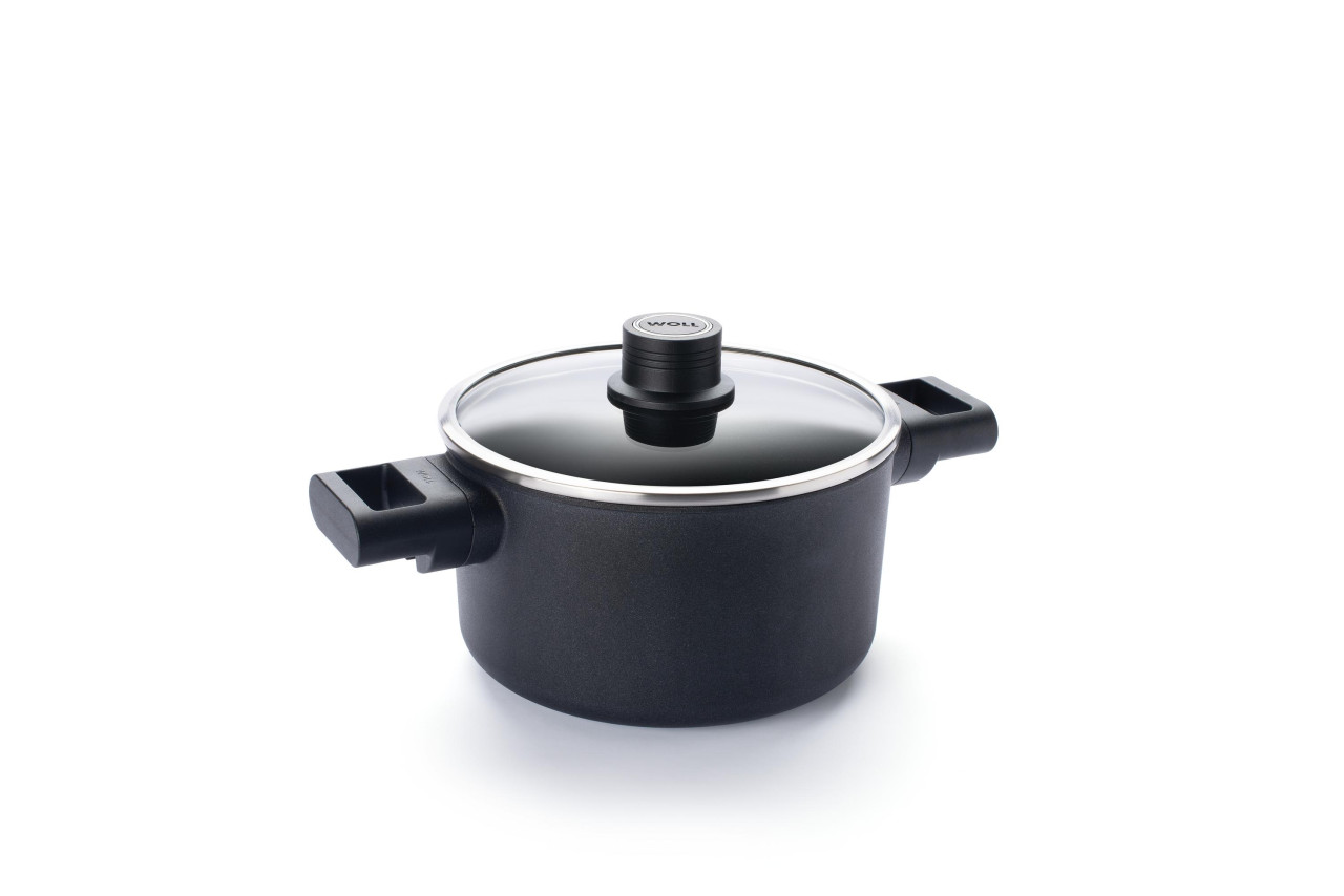 Kookpan met Deksel, ø 20 cm, 3 L, Gerecycled Aluminium, QXR Non Stick, Inductie - Woll | EcoLogic QXR