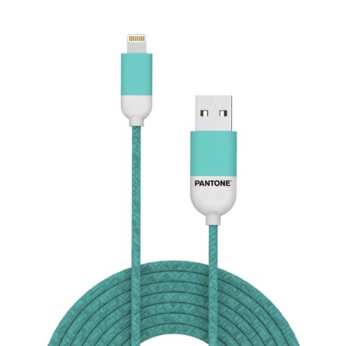 USB-Lightning Kabel, Mintgroen - Rubber - Celly | Pantone