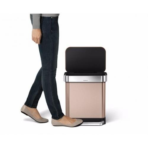 Afvalemmer Rectangular - 30L - Rose Gold - Simplehuman