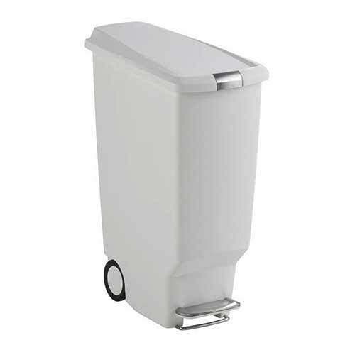 Afvalemmer Kunststof Slimline wit, 40 liter - Simplehuman